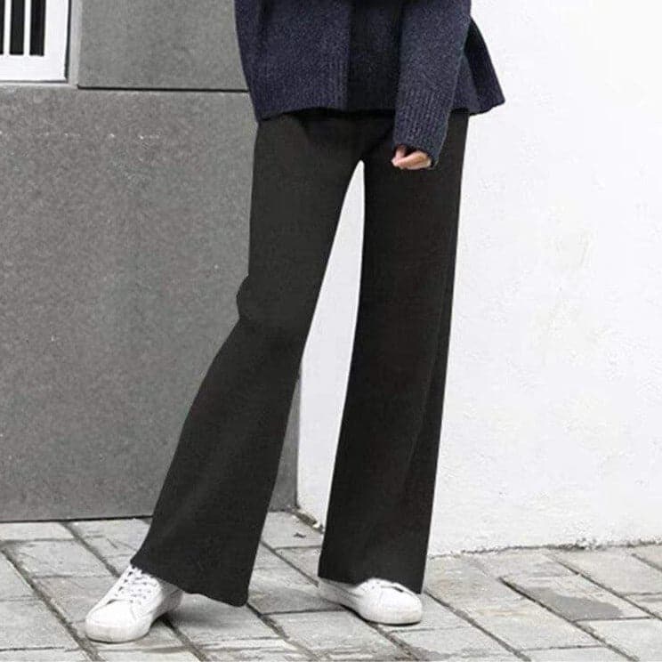 Pantalon Taille Haute en Maille | Doux & Confortable | Élégance au Quotidien