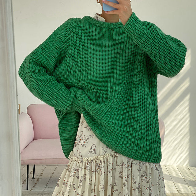Pull Oversize Maille Épaisse | Confortable & Tendance | Parfait pour Superposer avec Style
