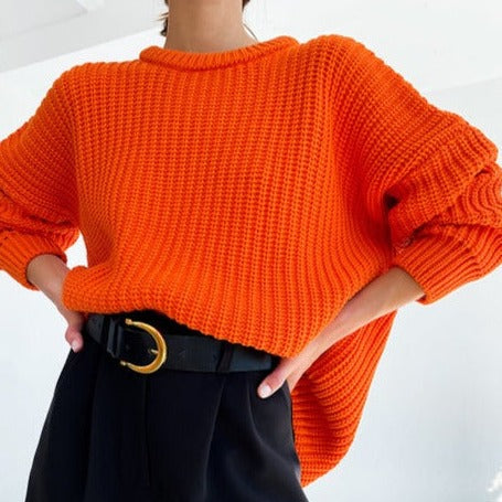 Pull Oversize Maille Épaisse | Confortable & Tendance | Parfait pour Superposer avec Style