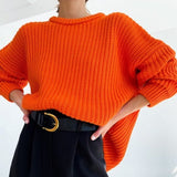 Pull Oversize Maille Épaisse | Confortable & Tendance | Parfait pour Superposer avec Style