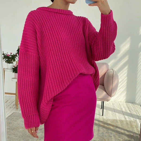 Pull Oversize Maille Épaisse | Confortable & Tendance | Parfait pour Superposer avec Style