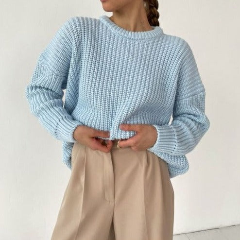 Pull Oversize Maille Épaisse | Confortable & Tendance | Parfait pour Superposer avec Style