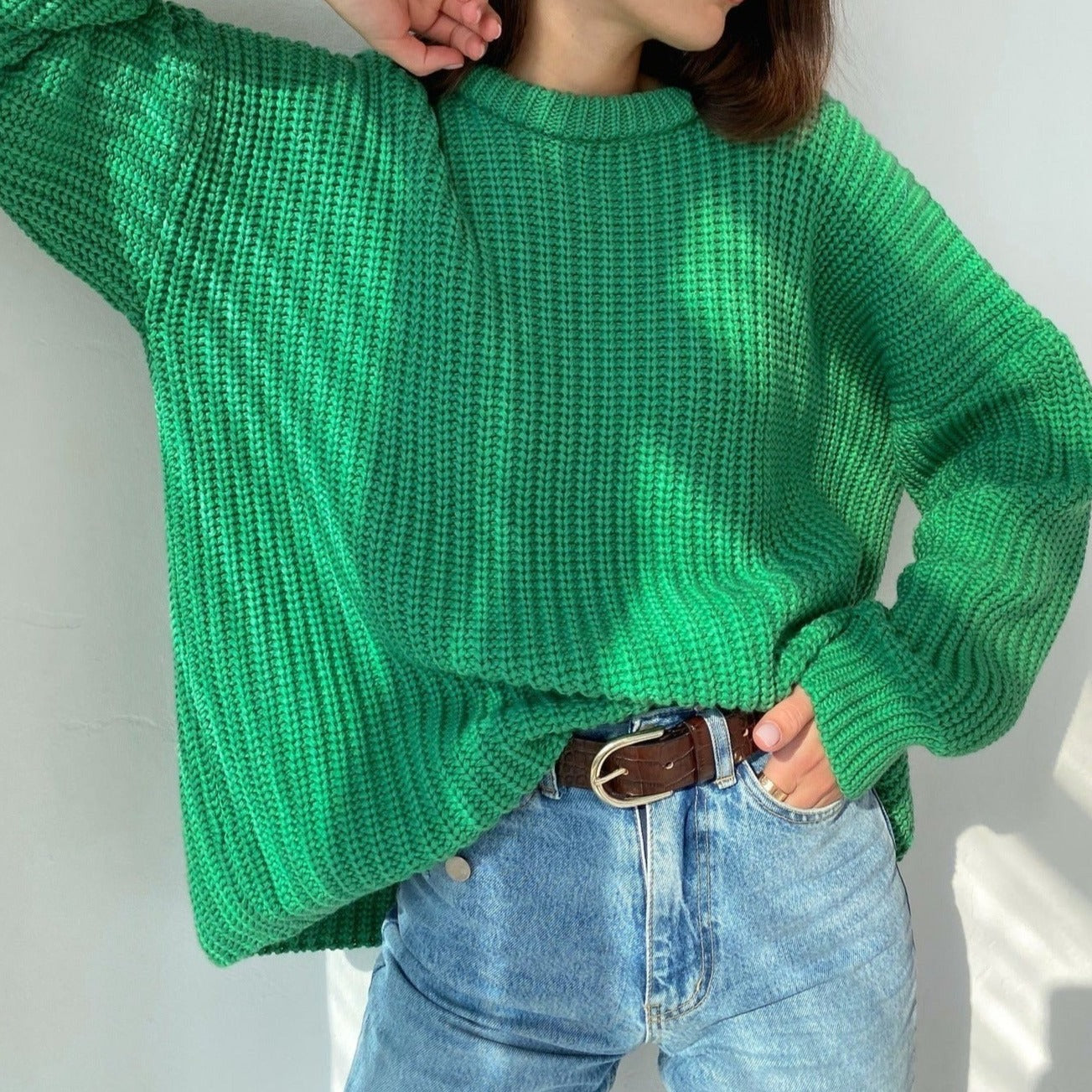 Pull Oversize Maille Épaisse | Confortable & Tendance | Parfait pour Superposer avec Style