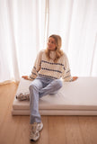 Pull en Maille Épaisse | Noir & Blanc | Confort et Élégance