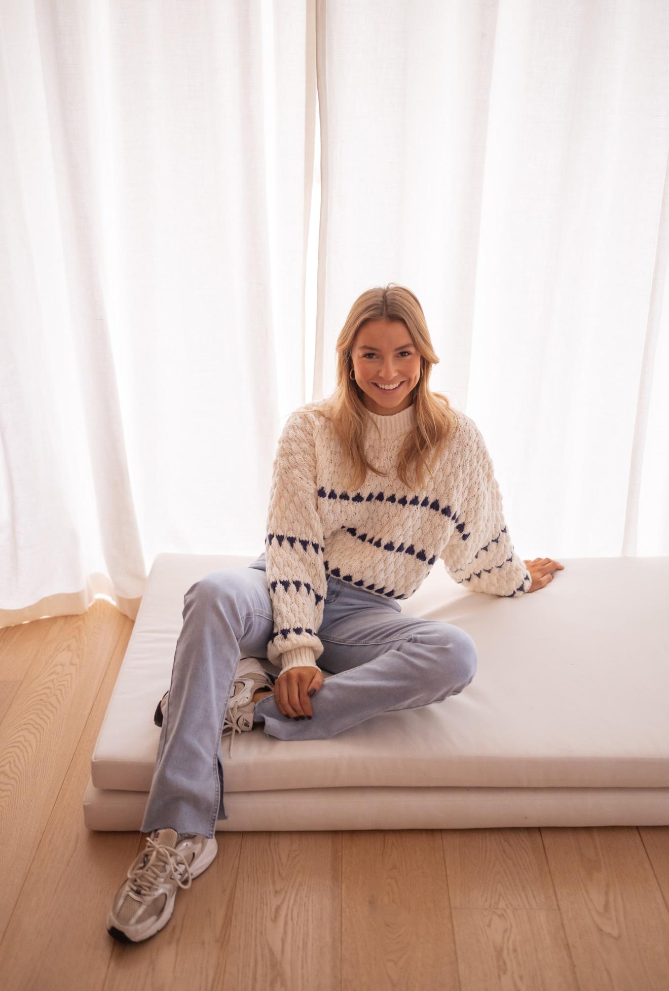 Pull en Maille Épaisse | Noir & Blanc | Confort et Élégance