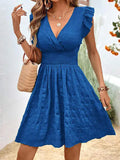 Robe Courte à Taille Smockée | Style Estival | Élégance Légère