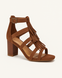 Sandales à Talon Frangé | Style Boho | Audacieuses & Confortables