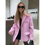 Veste Blazer en Fausse Fourrure | Coupe Oversize | Douce et Tendance