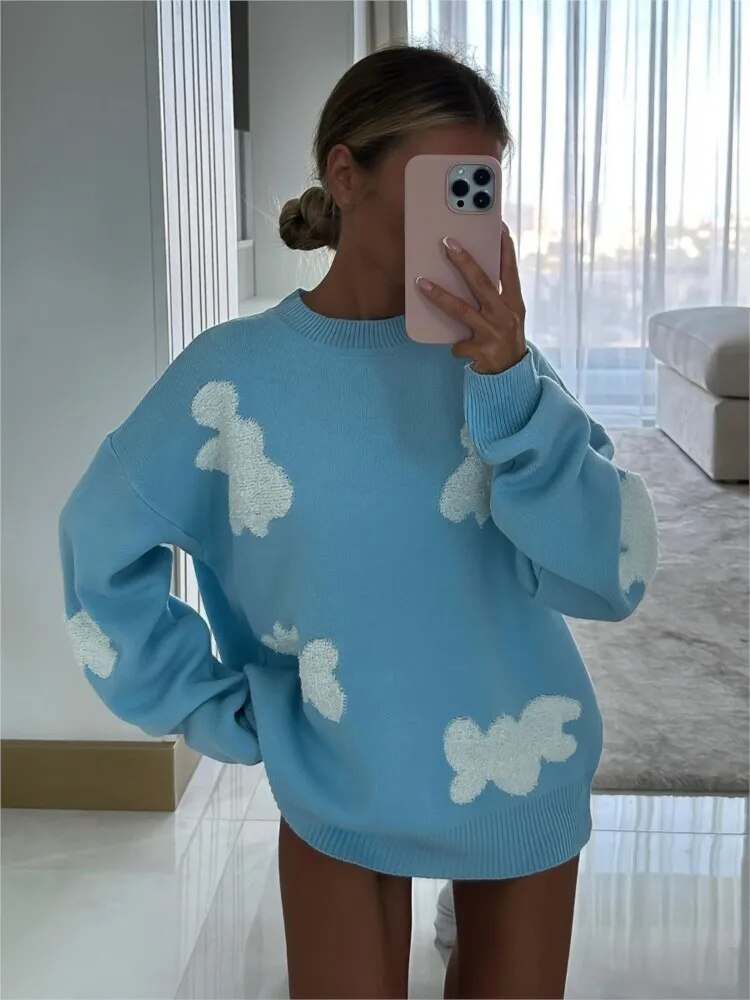 Pull Tricoté Cœur Brodé | Douillet & Mignon | Touche Romantique et Joyeuse