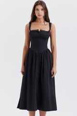 Robe Midi à Corset Fleurie | Romantique et Féminine | Parfaite pour les Garden Parties et Brunchs