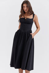 Robe Midi à Corset Fleurie | Romantique et Féminine | Parfaite pour les Garden Parties et Brunchs