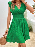 Robe Courte à Taille Smockée | Style Estival | Élégance Légère