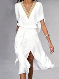 Robe Élégante Col V | Chic | Légère & Aérée