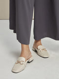 Mocassins Ouverts | Chaîne Ornée | Élégants & Confortables