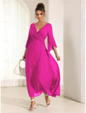Robe Longue en Mousseline à Nœud Twist | Élégante et Fluide | Parfaite pour Mariages et Événements d'Été