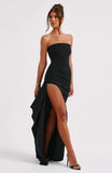 Robe Longue Bustier | Coupe Sculptée | Drapé Élégant