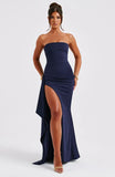 Robe Longue Bustier | Coupe Sculptée | Drapé Élégant