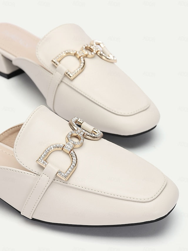 Mocassins Ouverts | Chaîne Ornée | Élégants & Confortables